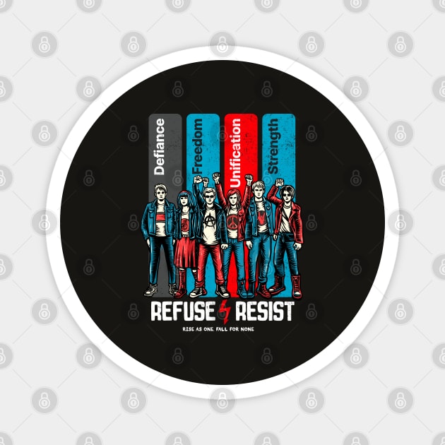 REFUSE / RESIST Magnet by artslaves
